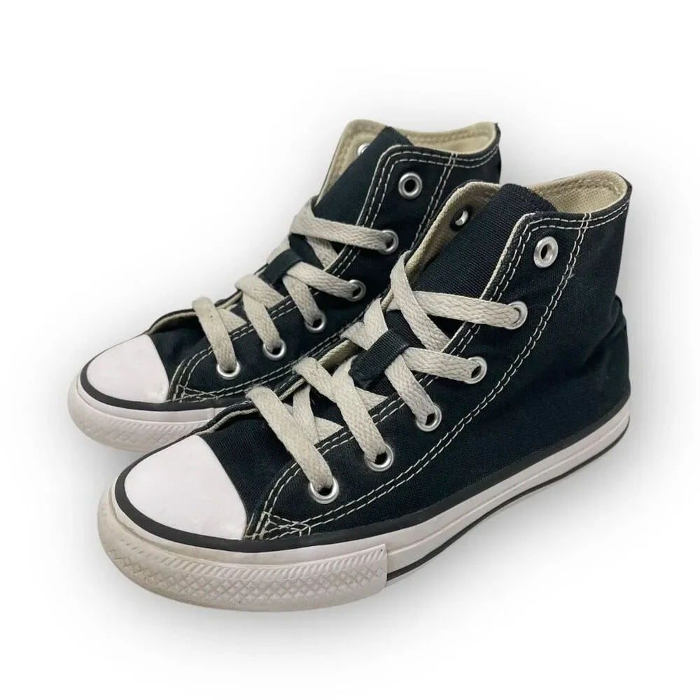 Converse Chuck Taylor All Star High Top Black White Sneakers 3j231 Youth size 12